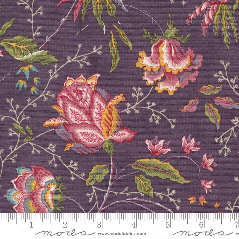 Moda Fabrics Florence's Fancy by Betsy Chutchian Fanciful Florals 31660 12 Amethyst