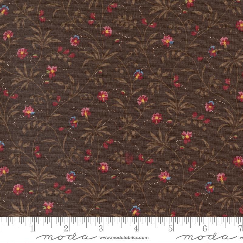 Moda Fabrics Florence's Fancy by Betsy Chutchian Sweet Blossoms 31662 18 Chocolate