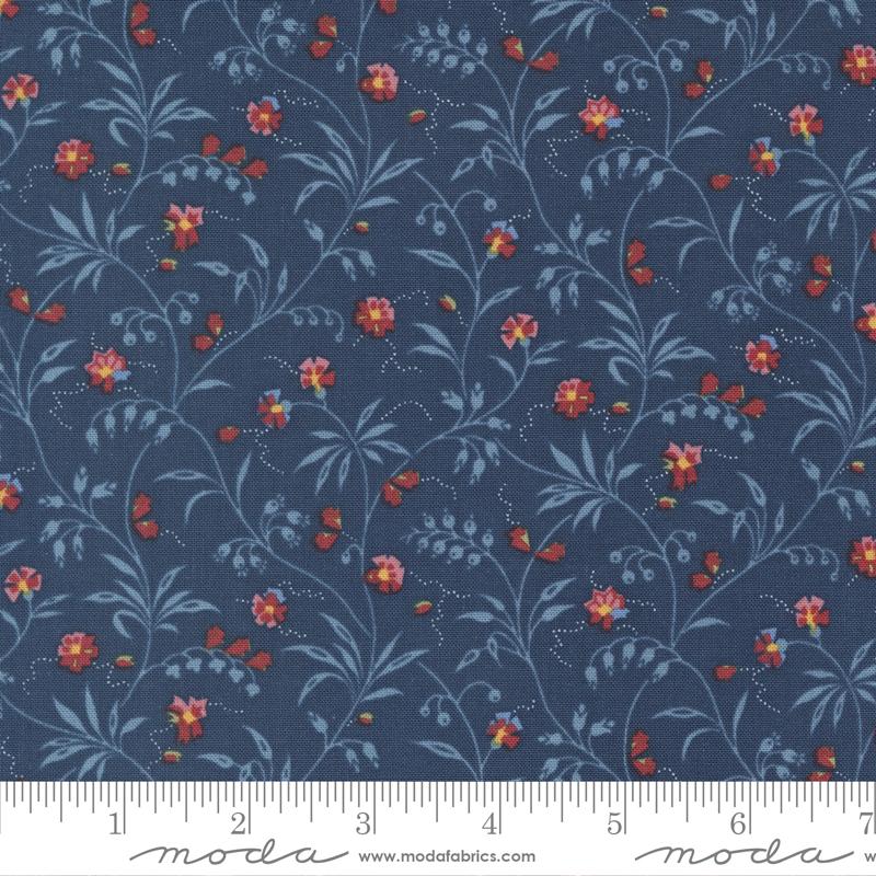 Moda Fabrics Florence's Fancy by Betsy Chutchian Sweet Blossoms 31662 19 Indigo