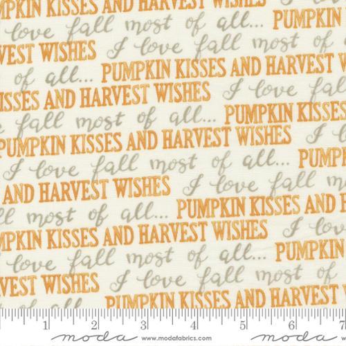 Moda Fabrics Harvest Wishes by Deb Strain Fall Words 56062 11 Whitewashed