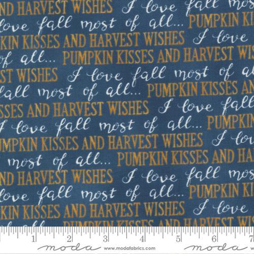 Moda Fabrics Harvest Wishes by Deb Strain Fall Words 56062 12 Night Sky