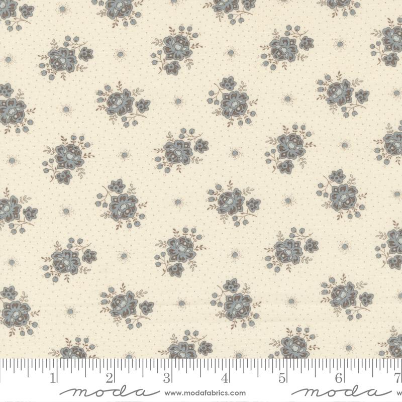 Moda Fabrics La Grande Soiree by French General Tartuffe 13927 20 Pearl Ciel Blue