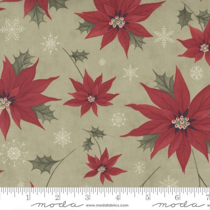 Moda Fabrics Poinsettia Plaza by 3 Sisters 44290 13 Sage