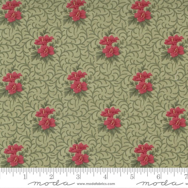 Moda Fabrics Poinsettia Plaza by 3 Sisters 44295 13 Sage