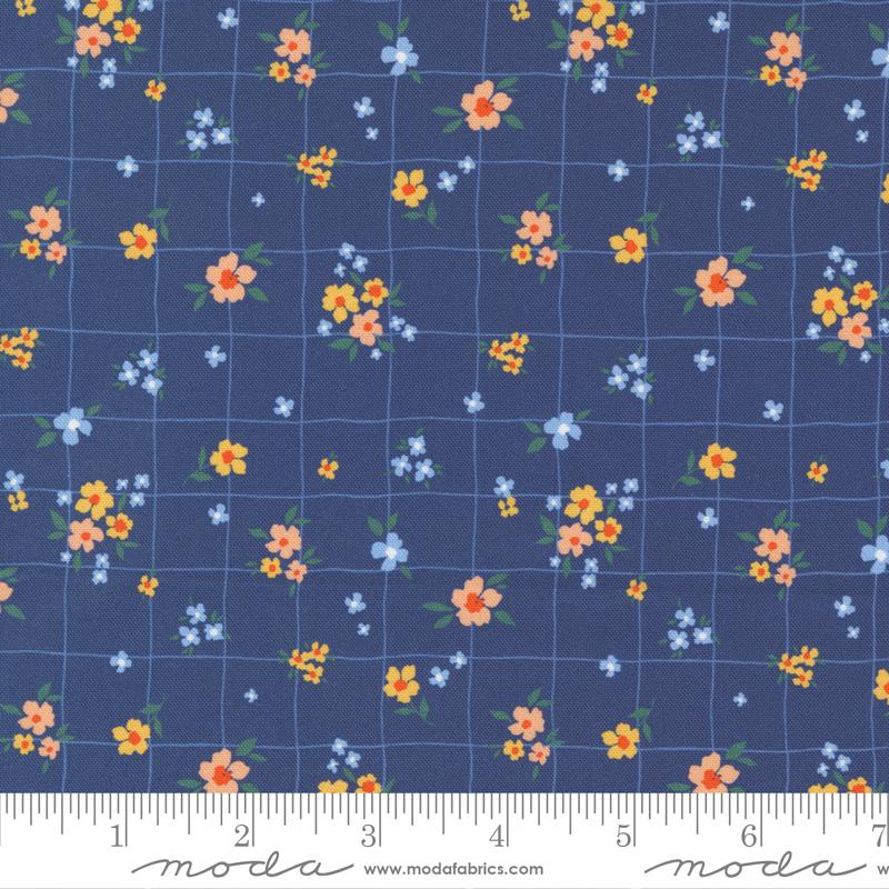 Moda Fabrics Sundance by Crystal Manning Buttercup 11905 21 Indigo