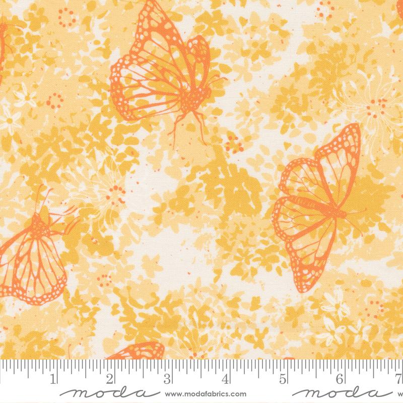 Moda Fabrics Sundance by Crystal Manning Monarchs Milkweed 11903 11 Cloud