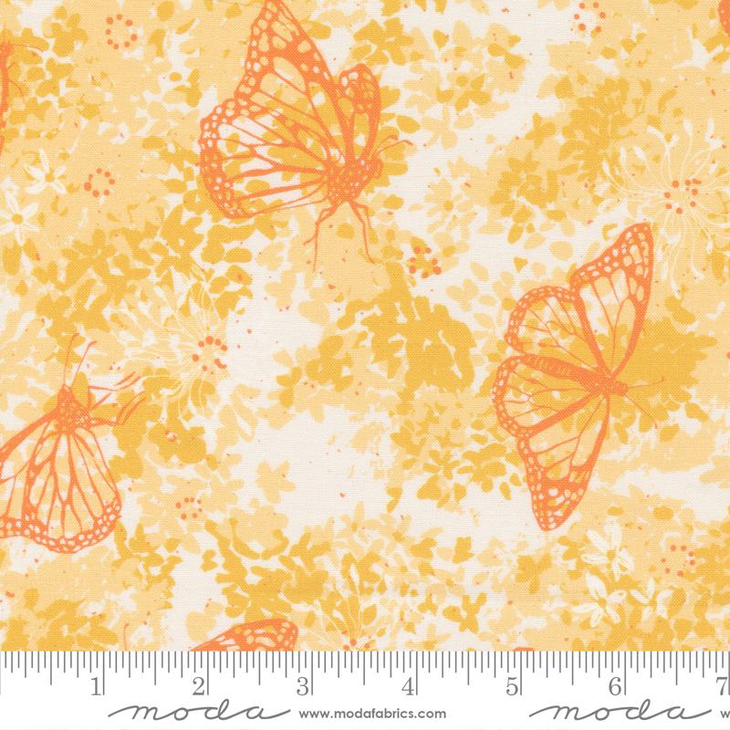 Moda Fabrics Sundance by Crystal Manning Monarchs Milkweed 11903 11 Cloud