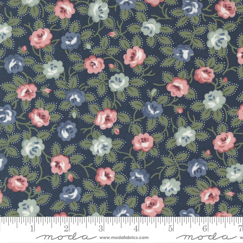 Moda Fabrics Sunnyside by Camille Roskelley Blooming 55281 12 Navy