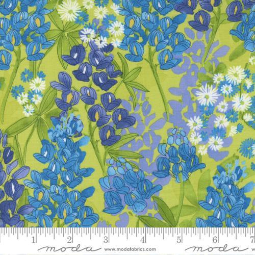 Moda Fabrics Wild Blossoms by Robin Pickens Bluebonnets 48732 13 Sunlit