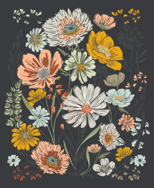 Moda Fabrics Woodland Wildflowers Panel