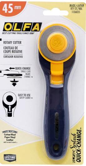 OLFA Splash Rotary Cutter OLFRTY 2C/NBL Navy