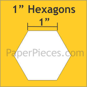 1" Hexagon Papers 100 count HEX100S