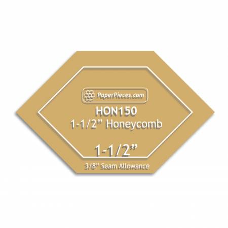 Paper Pieces Acrylic Template 1 1/2" Honeycomb HON150 038