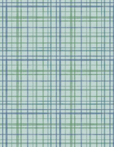 [166751] Wilmington Prints Fresh & Sweet by Janelle Penner Plaid 3024 88653 747 Teal