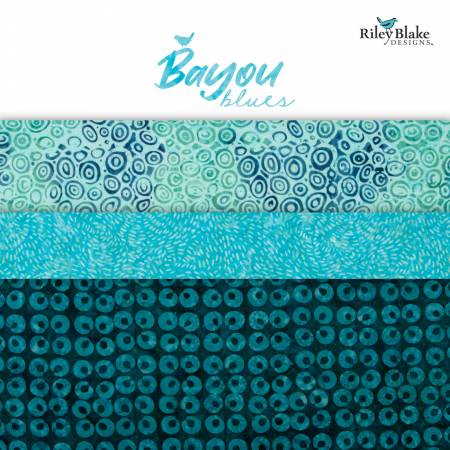 [170361] Riley Blake Designs Expressions Batiks Bayou Blues Rolie Polie RP BYUBLS 40