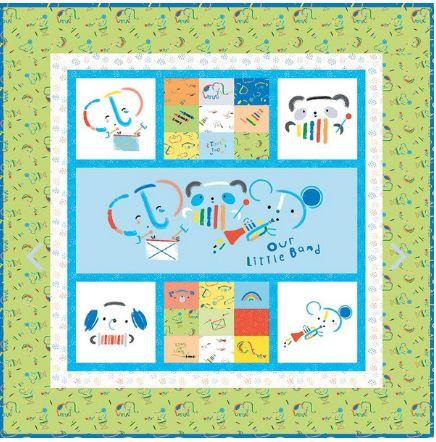 [166852] Riley Blake Designs Our Little Band Panel Quilt Boxed Kit KT-13060