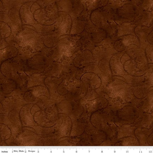 [165267] Riley Blake Designs Painter's Watercolor Swirl by J. Wecker Frisch C680-Cinnamon