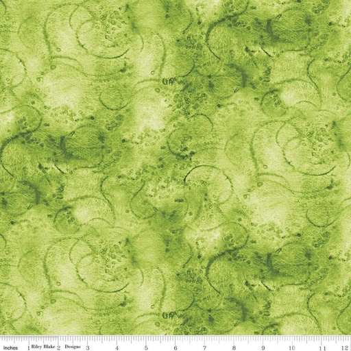 [158165] Riley Blake Designs Painter's Watercolor Swirl by J. Wecker Frisch C680-Lime