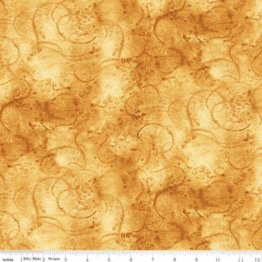 [158169] Riley Blake Designs Painter's Watercolor Swirl by J. Wecker Frisch C680-Ochre
