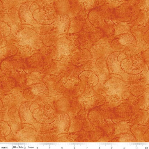 [158170] Riley Blake Designs Painter's Watercolor Swirl by J. Wecker Frisch C680-Orange