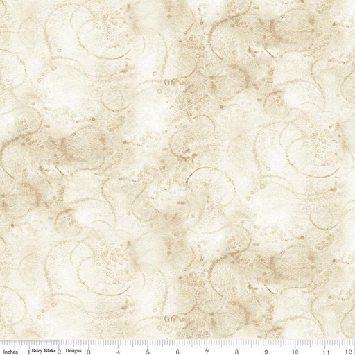 [158171] Riley Blake Designs Painter's Watercolor Swirl by J. Wecker Frisch C680-Parchment
