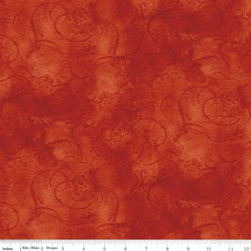 [158178] Riley Blake Designs Painter's Watercolor Swirl by J. Wecker Frisch C680-Tomato