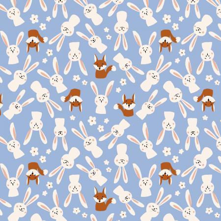 [163882] RJR Fabrics Neighboring Woods Friends Forever RJ4502 CE3 Cerulean