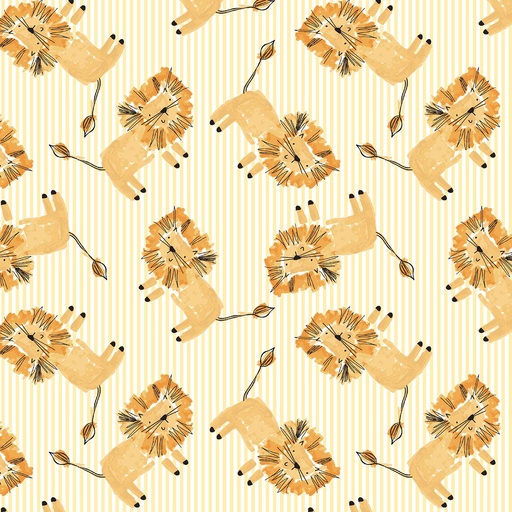 [163116] RJR Fabrics Wild Ones Lion Pounce RJ4102-YE2 Yellow