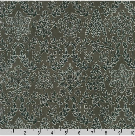 [167984] Robert Kaufman Fabrics Holiday Flourish-Snow Flower SRKM 21601 442 Suede