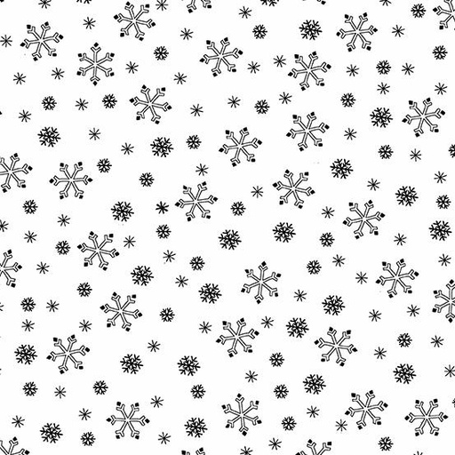 [157399] Andover Fabrics Century Black on White Snowflakes CS-9671-L