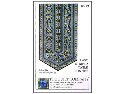 [115765] The Quilt Company Easy Striped Table Runner Pattern by Karen Montgomery TQC272