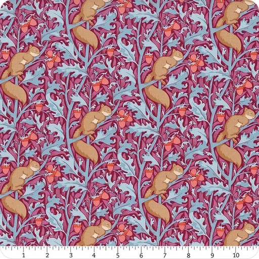 [168670] Tilda Fabrics Hibernation 100530 Squirrel Dream Hibiscus