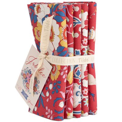 [170160] Tilda Fabrics Jubilee FQ Bundle Red TIL300182