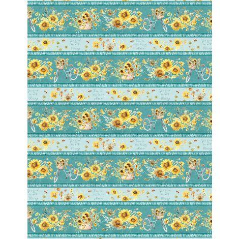 [166914] Wilmington Fabrics Sunflower Sweet by Lisa Audit Repeating Stripe 3041 17791 745 Multi