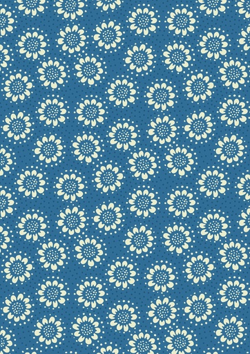 [172216] Hajime SH12 Cream Flower on Blue