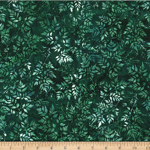 [173565] Bali Batik Packed Leaves W2579-60 Hunter