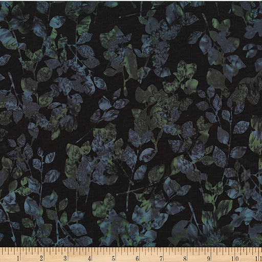 [173573] Bali Batik Leaves W2585 537 Blacklight