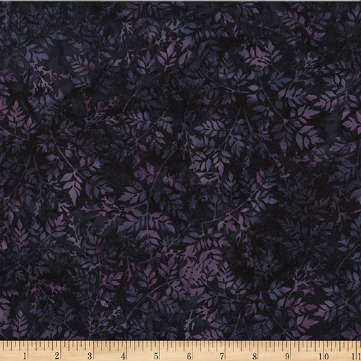 [173586] Bali Batik Packed Leaves W2579 46 Plum