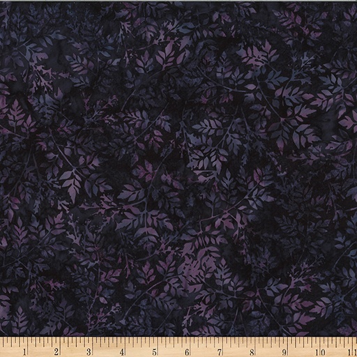 [173586] Bali Batik Packed Leaves W2579-46 Plum