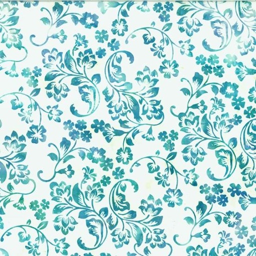 [165452] Bali Batik Dock Days of Summer Dandelion Deco Floral U2467 41 Aqua