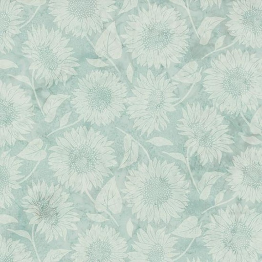 [165465] Hoffman Fabrics Bali Batik Sunflower U2476 402 Sea Glass