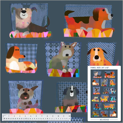 [174715] Fur-ever Friends Panel 54527DP-2 Slate