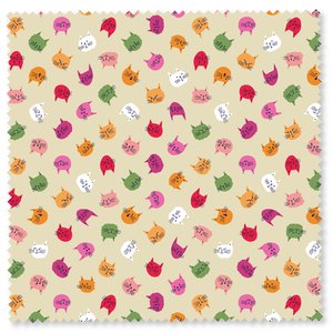 [174761] Cats and Flowers 610333 Khaki