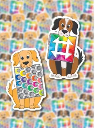 [175334] Mini Quilts Dogs Stickers SASSSTICK-DOG