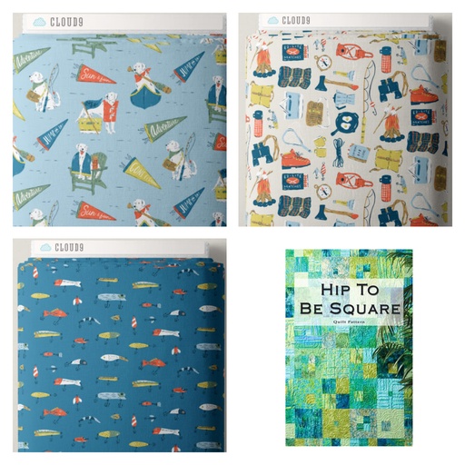 [175358] Hip to Be Square Camp Canine Quilt Kit