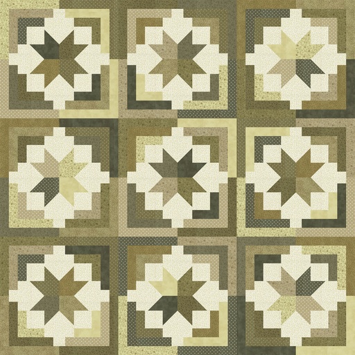 [175369] Cozy Cabin Meadow Greens Quilt Kit