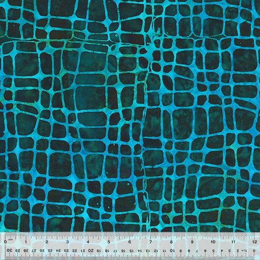 [167939] Anthology Fabrics Quiltessentials 6: Splash 437Q-4 Deco Lines Dark Teal