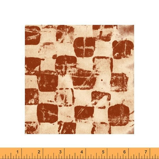 [165200] Windham Fabrics Random Thoughts by Marcia Derse Game Board 52840 12 Rust