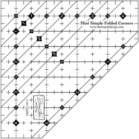 [147259] Antler Quilt Design Mini Simple Folded Corner Rule AQDR2