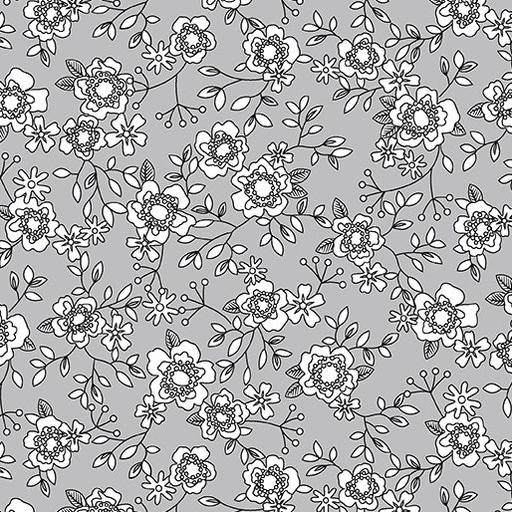 [167663] Benartex Fabrics Wander Lane II by Nancy Halvorsen Winter Rose 13653 14 Nickel